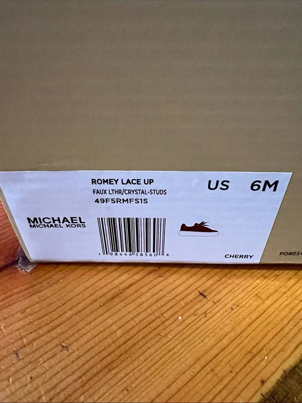 Michael Kors Romey Lace Up Red Crystal-Embellished Platform Sneakers